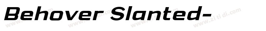 Behover Slanted字体转换